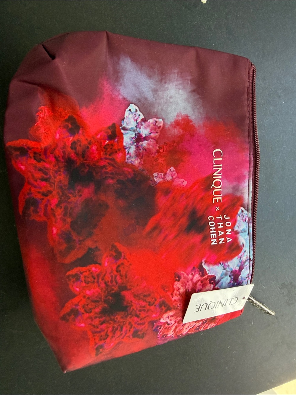 Red Floral Cosmetic Pouch